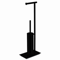 Стойка COLOMBO DESIGN SQUARE B9907.NM напольная с держателем туалетной бумаги и ершиком