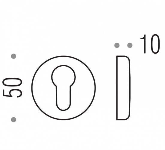 Накладка под цилиндр Colombo Rosetta CD43 GB хром матовый