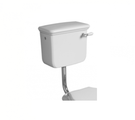 Бачок SIMAS LANTE Настенный на средней трубе с фронтальной ручкой смыва цвет белый LA28B