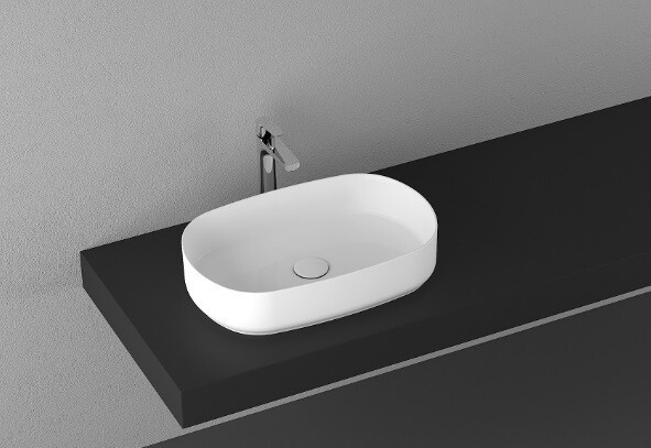 Раковина ISVEA Infinity накладная ШГВ 550*360*120 отверстия для смесителя отсутствуют цвет белый