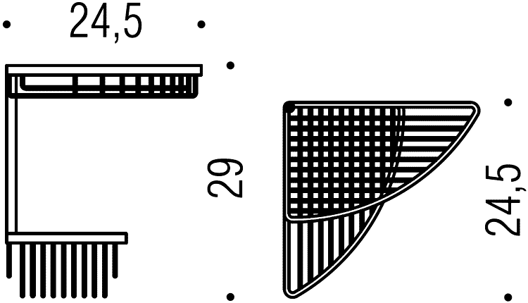 Полочка корзинка COLOMBO DESIGN ANGOLARI B9609 угловая двойная