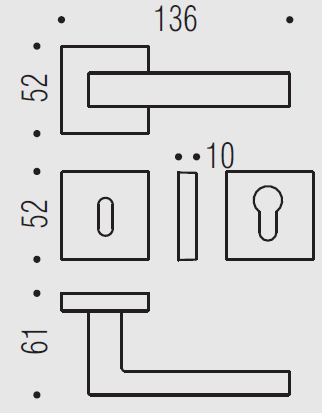 Дверная ручка Colombo ELLESSE BD21RSBF хром