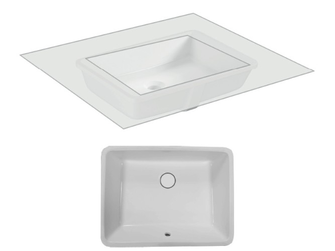 Раковина HATRIA Bahia_13 BH0500380010TU0 встраиваемая снизу без отверстия без перелива цвет белый
