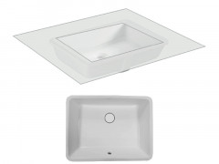 Раковина HATRIA Bahia_13 BH0500380010TU0 встраиваемая снизу без отверстия без перелива цвет белый
