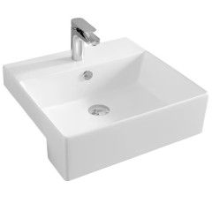 Раковина Artceram Quadro полувстраиваемая сверху с одним отверстием цвет белый QUL004 01 00