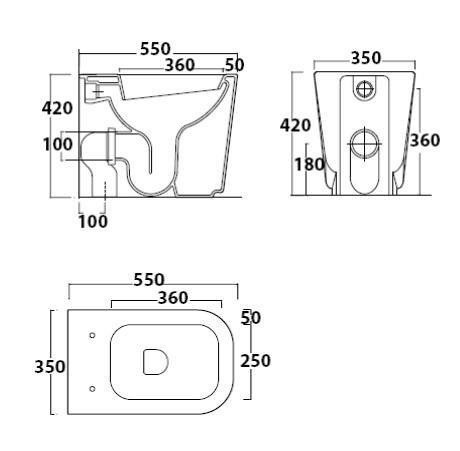 Унитаз GALASSIA Meg11 5409 напольный цвет белый