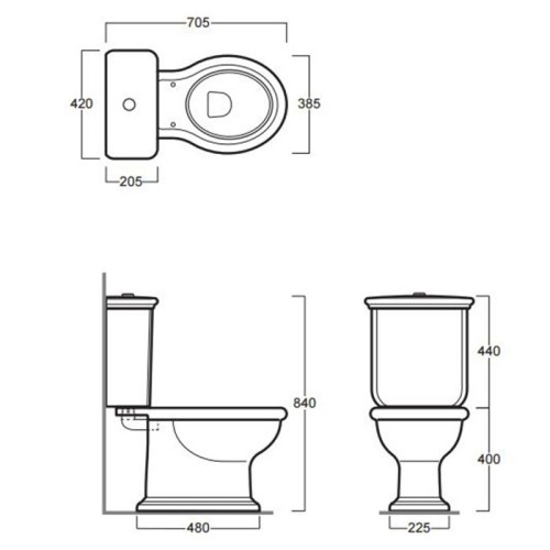 Чаша унитаза SIMAS LANTE напольный к бачку моноблок цвет белый LA07