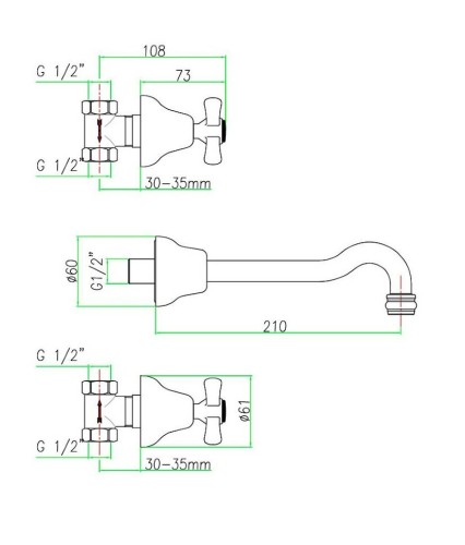 Смеситель для раковины Webert Armony AM750404060. медь