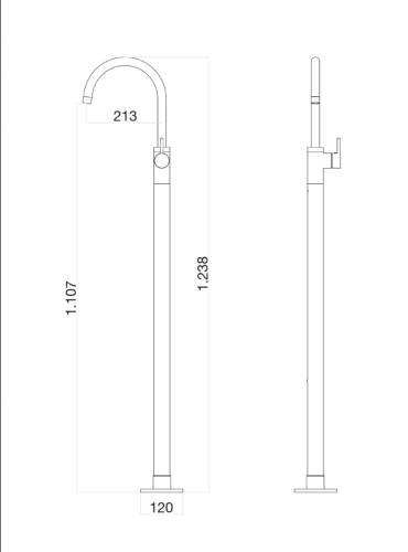 Смеситель для раковины Webert Rimini RI832101015. хром