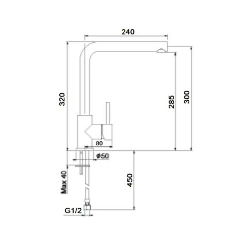 Смеситель для кухни Webert London LO940302560, черный