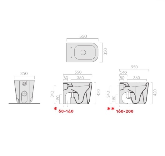 Унитаз пристенный GALASSIA Meg11 5419 напольный цвет белый глянцевый