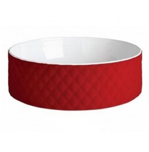 Раковина Artceram Rombo накладная без отверстий цвет bianco/rosso (фактура бархат) OSL009 01 62