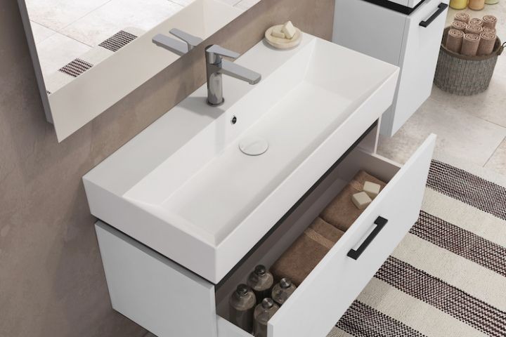 Раковина ISVEA SistemaZ Frame накладная ШГВ 900*422*150 отверстия для смесителя 1 цвет белый