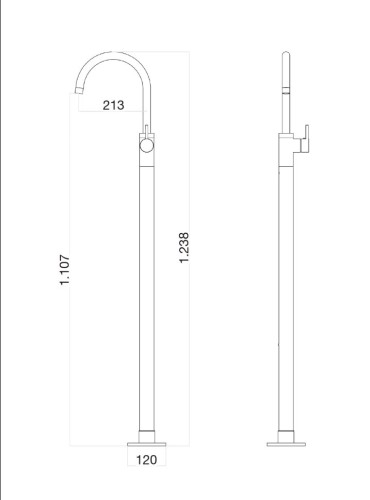 Смеситель для раковины Webert Rimini RI832101560. черный