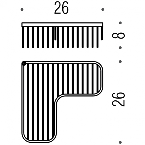 Полочка корзинка COLOMBO DESIGN ANGOLARI B9611 угловая одинарная