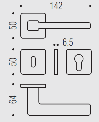 Дверная ручка Colombo ESPRIT BT11R хром