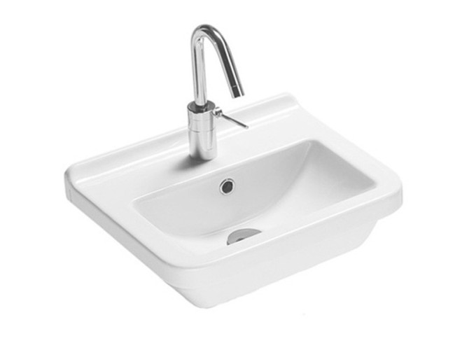 Раковина HATRIA ERIKA PRO Q YXBJ01 подвесная с одним отверстием с переливом цвет белый