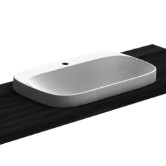 Раковина Scarabeo MOON встраиваемая сверху без перелива с одним отверстием цвет белый 5512