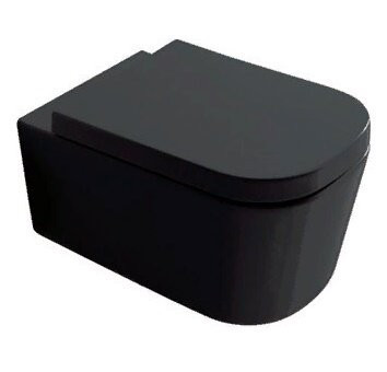 Унитаз GALASSIA Meg11 PRO 5411 NE подвесной с крепежом цвет черный глянцевый