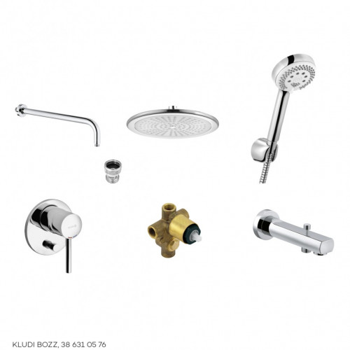 Комплект для душа KLUDI BOZZ с изливом 386310576 7 в 1