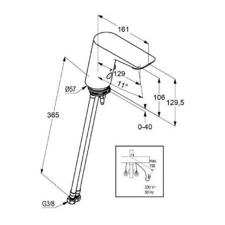 Смеситель KLUDI BALANCE 5220005WR для раковины сенсорный