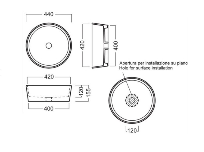 Раковина HATRIA HAPPY HOUR YXSP01 встраиваемая снизу без отверстия без перелива цвет белый