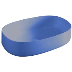 Раковина Artceram Cognac Quadro накладная без отверстий  цвет Blue sapphire COL003 16 00