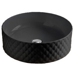 Раковина Artceram Rombo  накладная без отверстий  цвет черный матовый OSL009 17 00