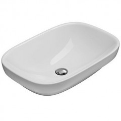 Раковина GLOBO GENESIS на столешницу или встраиваемая без отверстий цвет белый GE042BI