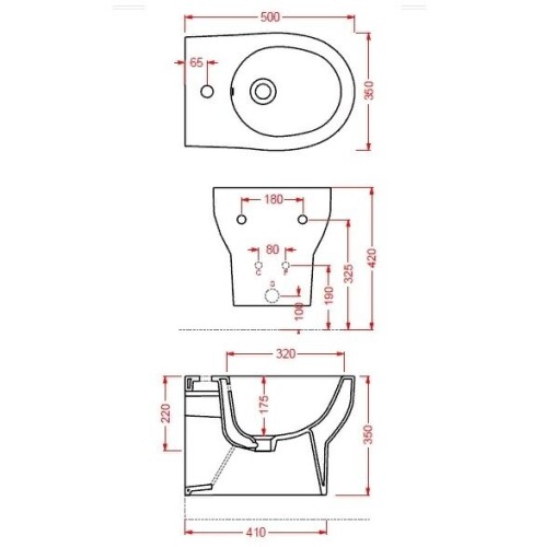 Биде Artceram SMARTY 2.0 подвесной с одним отверстием  цвет белый  SMB001 01 00