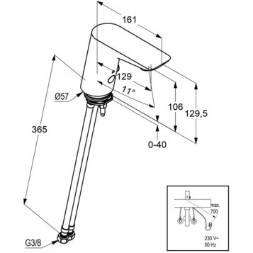 Смеситель KLUDI BALANCE 5220091 для раковины сенсорный