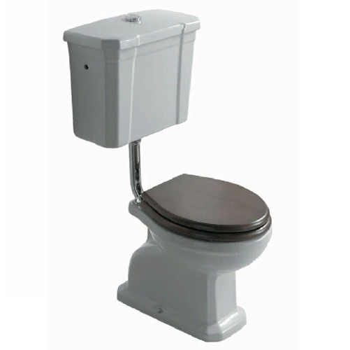 Унитаз с бачком на средней трубе GALASSIA ETHOS 8418+8412 напольный слив в пол цвет белый глянцевый