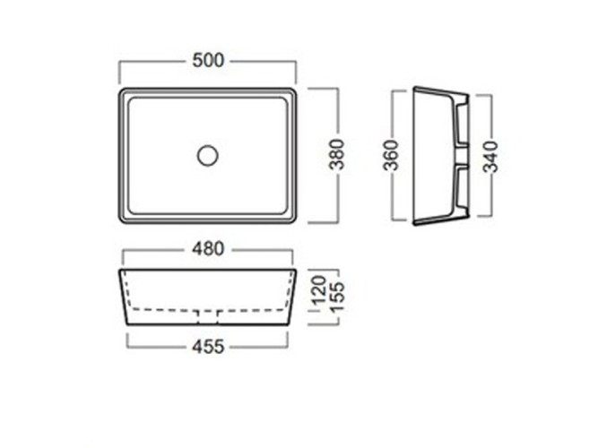 Раковина HATRIA HAPPY HOUR YXSQ01 встраиваемая снизу без отверстия без перелива цвет белый