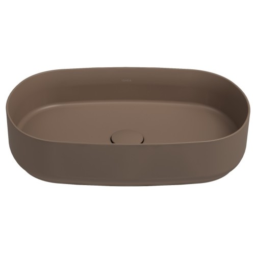 Раковина ISVEA Infinity накладная ШГВ 550*360*120 отверстия для смесителя отсутствуют цвет коричневый