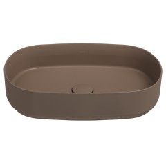 Раковина ISVEA Infinity накладная ШГВ 550*360*120 отверстия для смесителя отсутствуют цвет коричневый