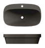 Раковина Scarabeo MOON встраиваемая сверху без перелива с одним отверстием цвет черный матовый с антибактериальным и грязеотталкивающим покрытием BIOKER 5512 49