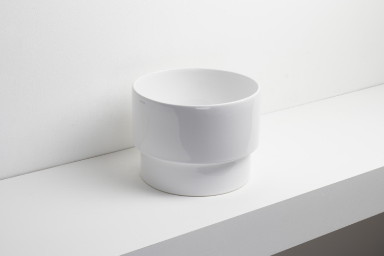 Раковина SIMAS PO-MO накладная или полувстраиваемая сверху без отверстий цвет белый PO03