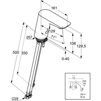 Смеситель KLUDI BALANCE 5220205 для раковины сенсорный