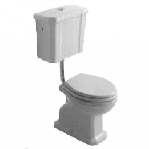 Унитаз с бачком на средней трубе GALASSIA ETHOS 8419+8412 напольный слив в стену цвет белый глянцевый