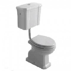 Унитаз с бачком на средней трубе GALASSIA ETHOS 8419+8412 напольный слив в стену цвет белый глянцевый