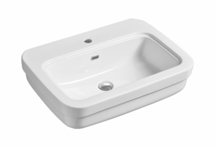 Раковина SIMAS EVOLUTION подвесная на пьедестал с одним отверстием цвет белый EVO11