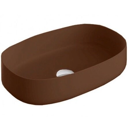 Раковина Artceram Cognac Quadro накладная без отверстий цвет Brown cocoa COL003 39 00