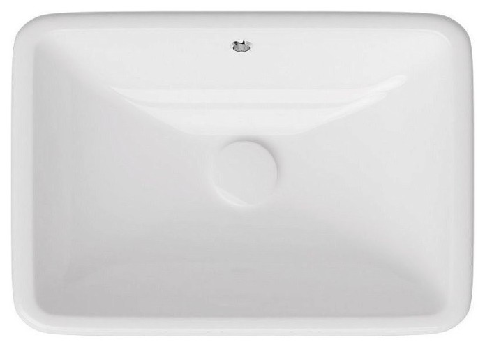 Раковина ISVEA Soluzione накладная ШГВ 500*340*163 отверстия для смесителя отсутствуют цвет белый